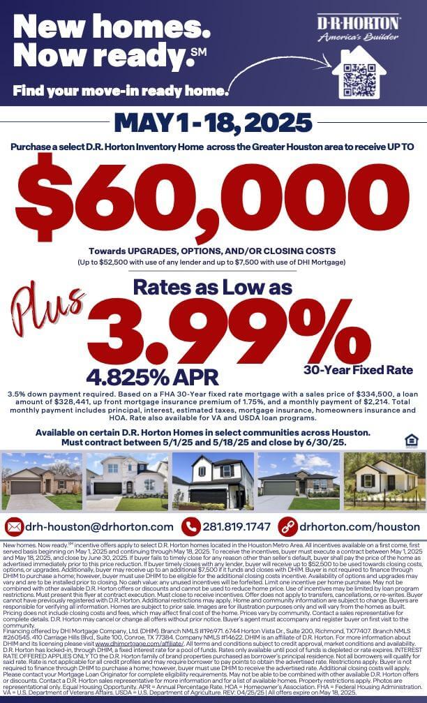 D.R. Horton New homes. Now ready.